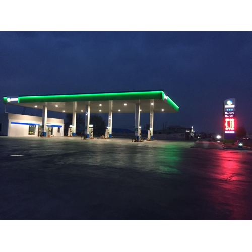 Lighting points for gas stations