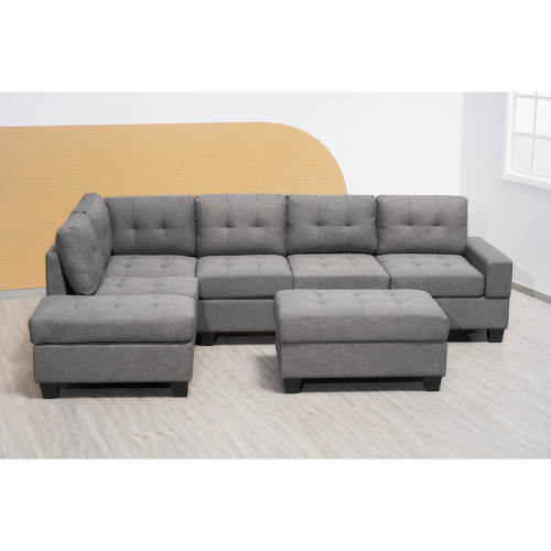 L berbentuk sofa dengan ottoman