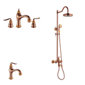 Rose Gold Bathroom Faucet Set for Feenice China Toilets1