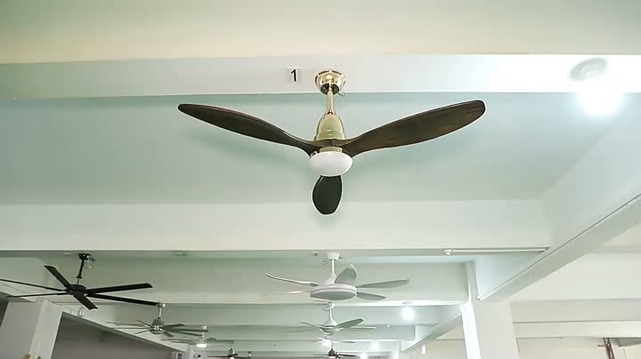 Потолочный вентилятор с твердым деревом лопастей со светом