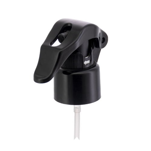 Mini pulverizador de gatilho liso preto 24/410 com trava esquerda-direita