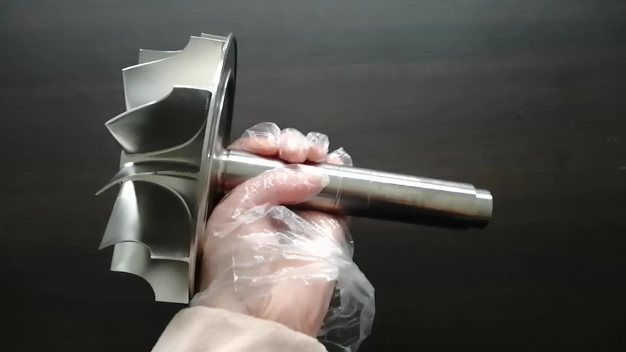 Aluminio CNC Fresioning Railway Locomotive Motor Turbo Cargador Rotor Impulsor Rueda 5 Axis Mecanizado1