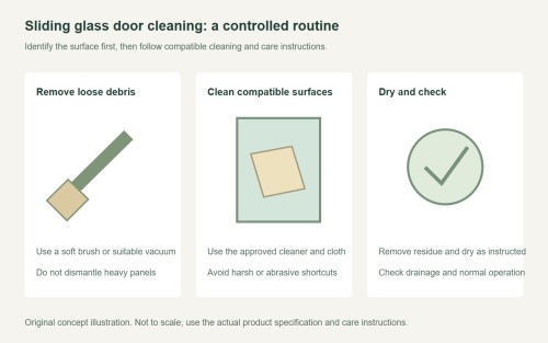 How to Clean Sliding Glass Door Surfaces and Tracks