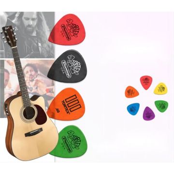 Difference between guitar plectrum tortex and delrin