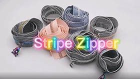 Stribed zipper