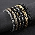 KALEN 18K Gold/Silver PVD Byzantine Bracelet 4/5/6/7/8mm Hip Hop Chain Stainless Steel1