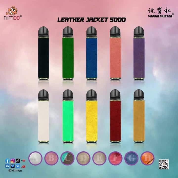 Chaqueta de cuero vape de malla 5000