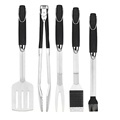 Thick Stainless Steel BBQ Grill Utensil Set - 3 Pieces (Spatula, Fork, Tong) Gift for Men Women1