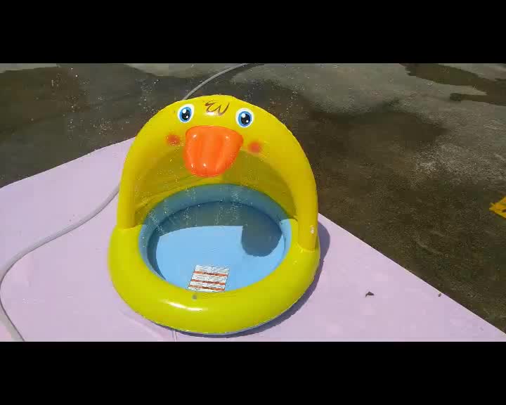 inflatable duck baby pool with canopy swimming pool kids inflatable pool
