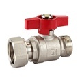 Brass Ball Valve: 1/4 Inch Male and Female Straight Type, Regulating Valve with Locking Handle for Boiler Applications1