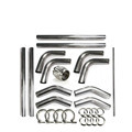 2.5\" 304 Stainless Mandrel Bend Universal Exhaust Kit with V-Band 45/180 Degrees1