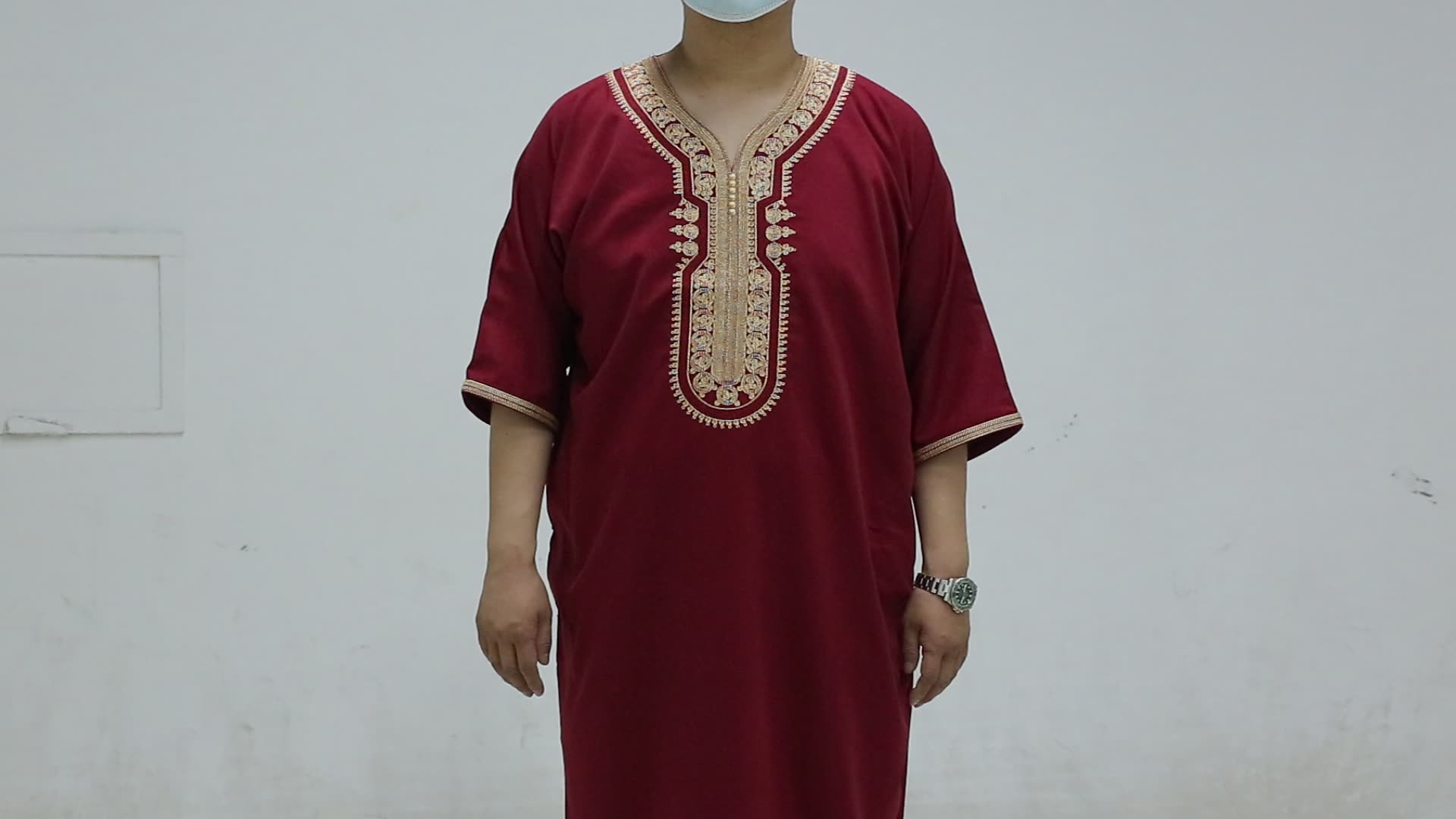 Nuova moda Jalabiya Thobe abiti musulmani abiti musulmani abiti islamici abiti da uomo musulmani1