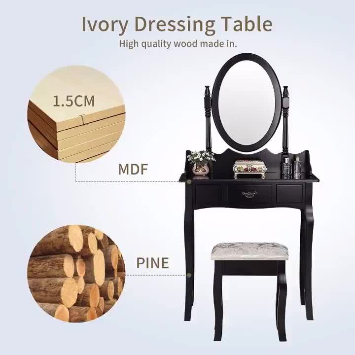 Black dressing table