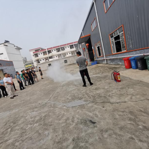 The fire emergency evacuation drill