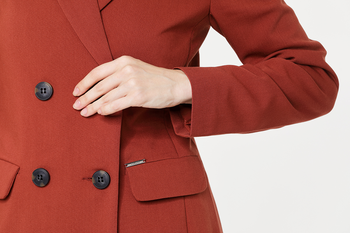 Lady's suit blazer with double line buttons Lady's suit blazer with double line buttons