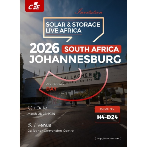 CFE ב-Solar & Storage Live Africa 2026 ביוהנסבורג | תא H4-D24