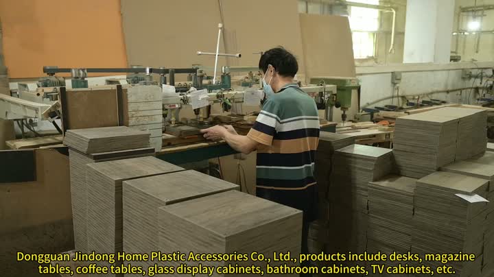 Production Of Standing Wooden Lamp