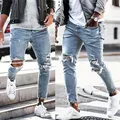 Χονδρικό έθιμο πλυμένο ρετρό denim άνδρες casual συν μέγεθος ευθεία unisex ποδήλατο παντελόνι παντελόνια