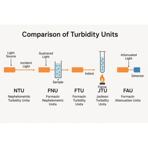 Understanding Turbidity Units: NTU, FNU, FTU, JTU, and FAU Explained