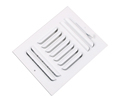 3CB 8\" x 6\" Curved-Blade Three Way Wall Register Ventilation Grille: Steel Sidewall/Ceiling Vent Cover Outlet1