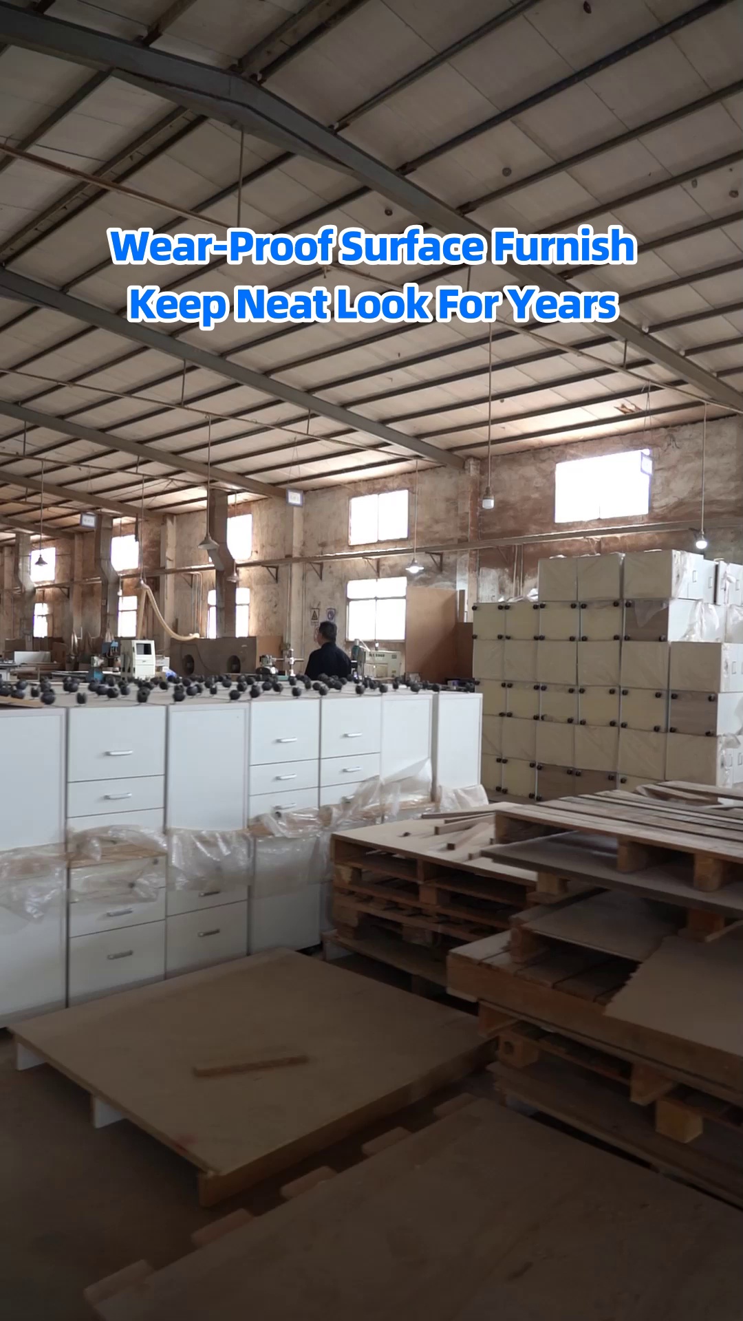 Muebles de tablero de melamina de alta calidad con tratamiento superficial resistente a los arañazos.