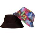 Custom Logo Tie Dye Graffiti Double-Sided Outdoor Sunshade Bucket Hat1