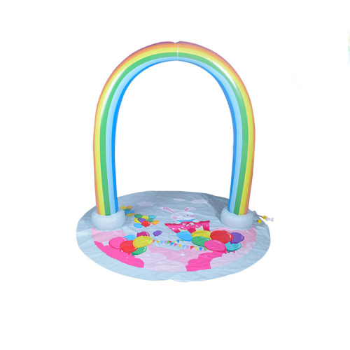 Children's inflatable water spray pad