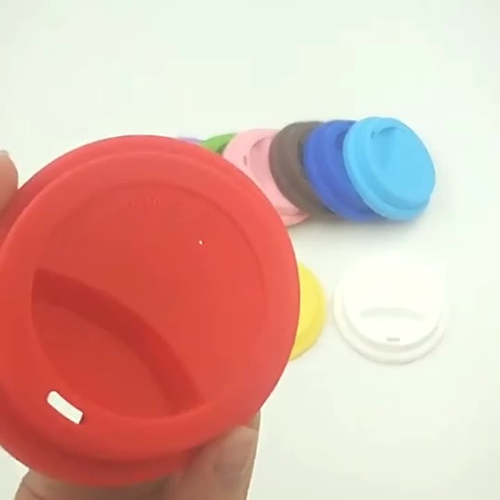 Couvercle de tasse de café réutilisable en silicone de forme ronde de 3,5 pouces pour le couvercle de tasse de boisson gazeuse de café de jus de thé