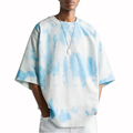 Προσαρμοσμένη πτώση ώμων απλά μπλουζάκια άνδρες δεσμεύσεις χρωστικά mens vintage υπερμεγέθη tshirt1