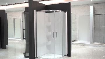 Quadrant shower enclosure