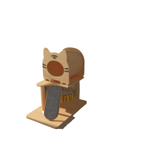 La linda cama para gatos con cabeza de tigre es muy popular y se ha convertido en una nueva opción para las familias con mascotas.