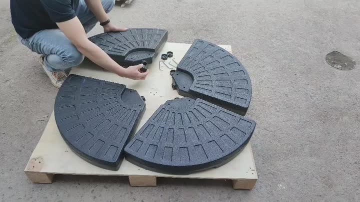 Suntikan air jualan panas 95L PE Shell Umbrella Base 1