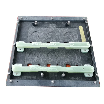 波のはんだ付けでのPCBトレイの使用