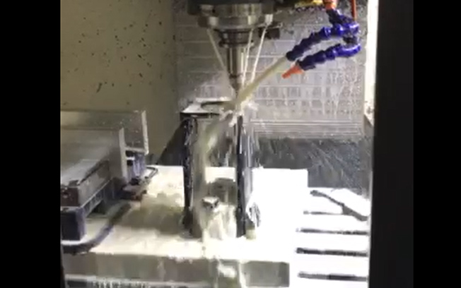 Milling of easily deformed Delrin parts