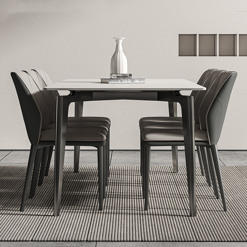 Italian minimalist de Lifon rock table Small family table Modern simple restaurant rock table Villa rectangular dining table