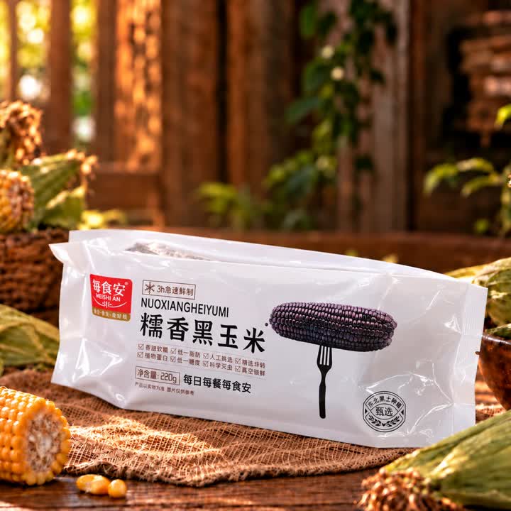 Waxy Black Corn Single Cob 220g