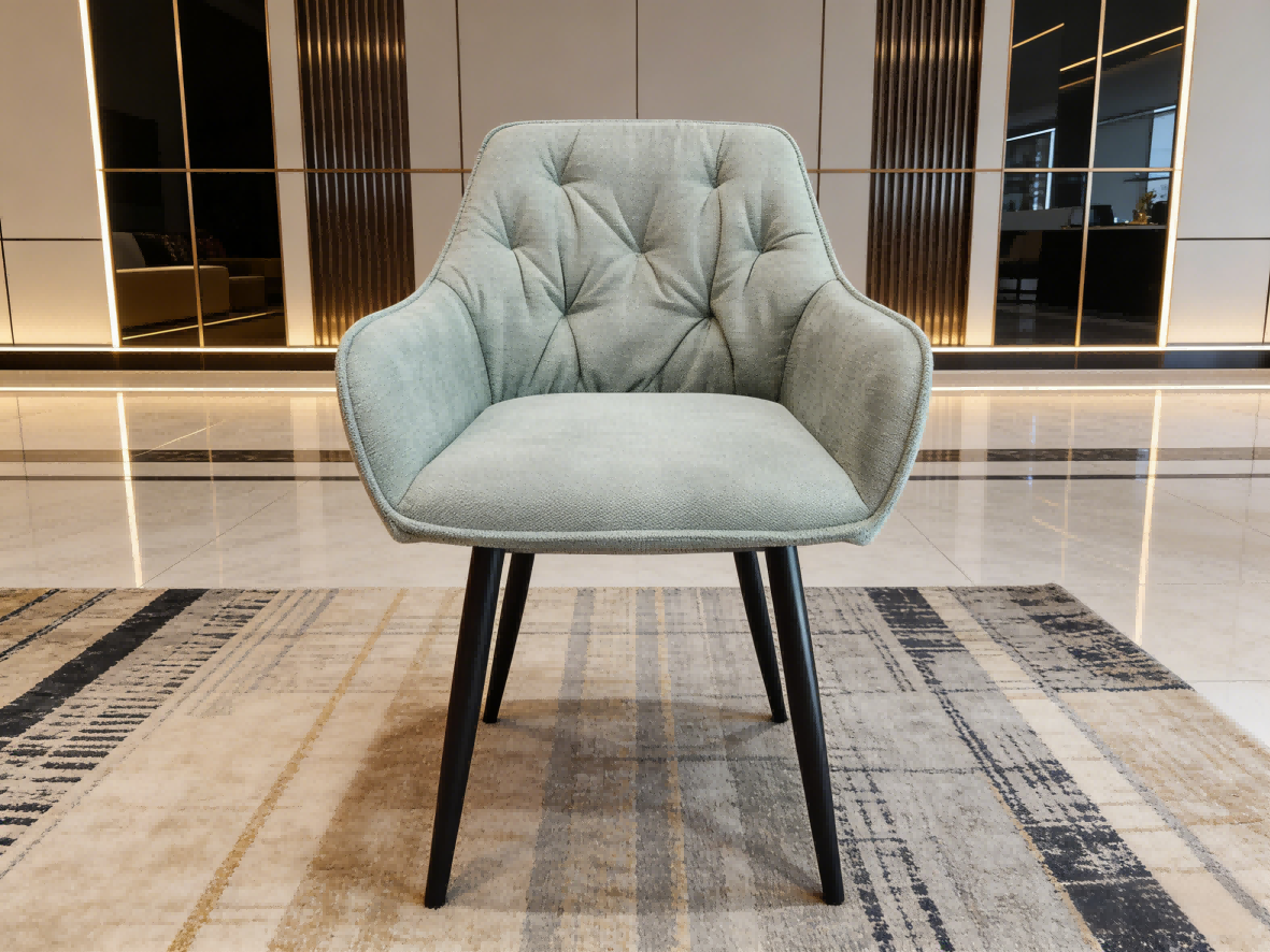 BR-039 Poltrona ergonômica moderna em tecido com pernas pretas elegantes para máximo conforto