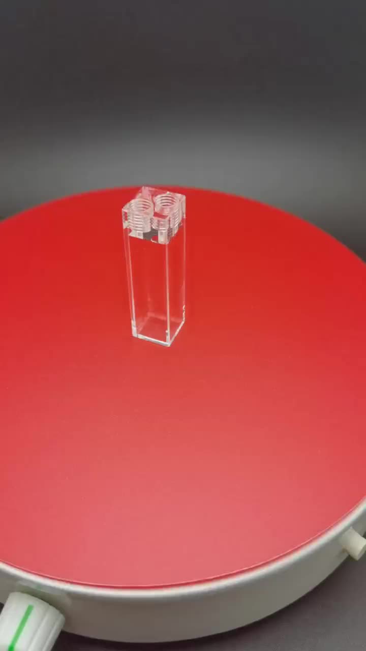 Quartz Fluorescent cuvette with internal thread