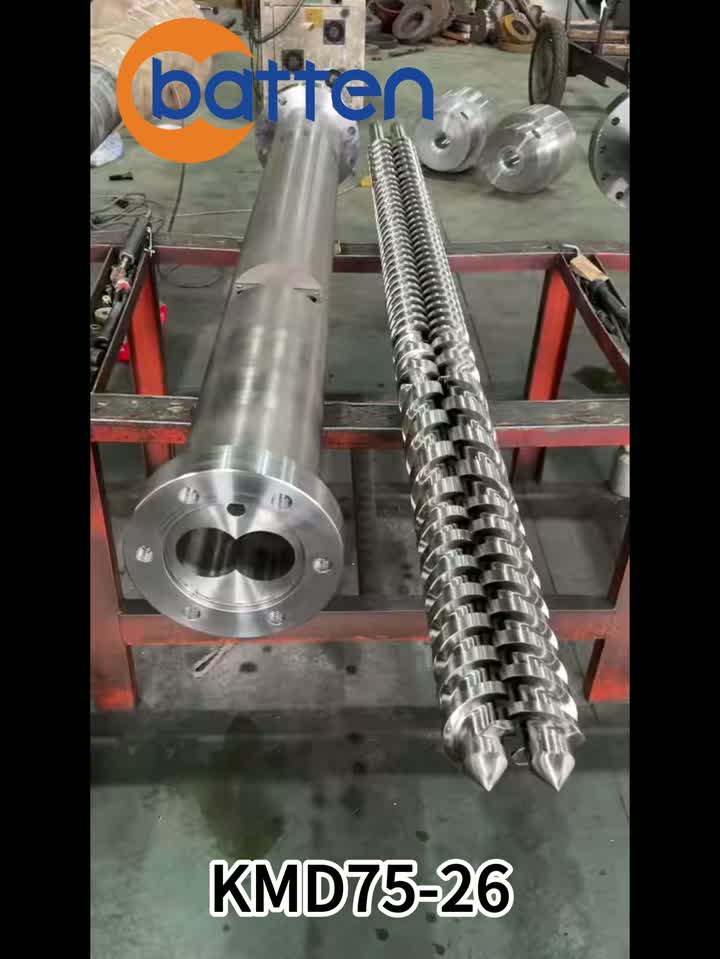 KMD 75/26 біметалічны двухшнековый двухшнековый ствол для экструзіі пластыка
