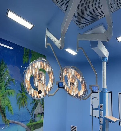 Cutting-edge precision lighting technology! The Medi Elite R9 surgical light boasts a color rendering index of 99, aiding in precise identification of deep tissues.