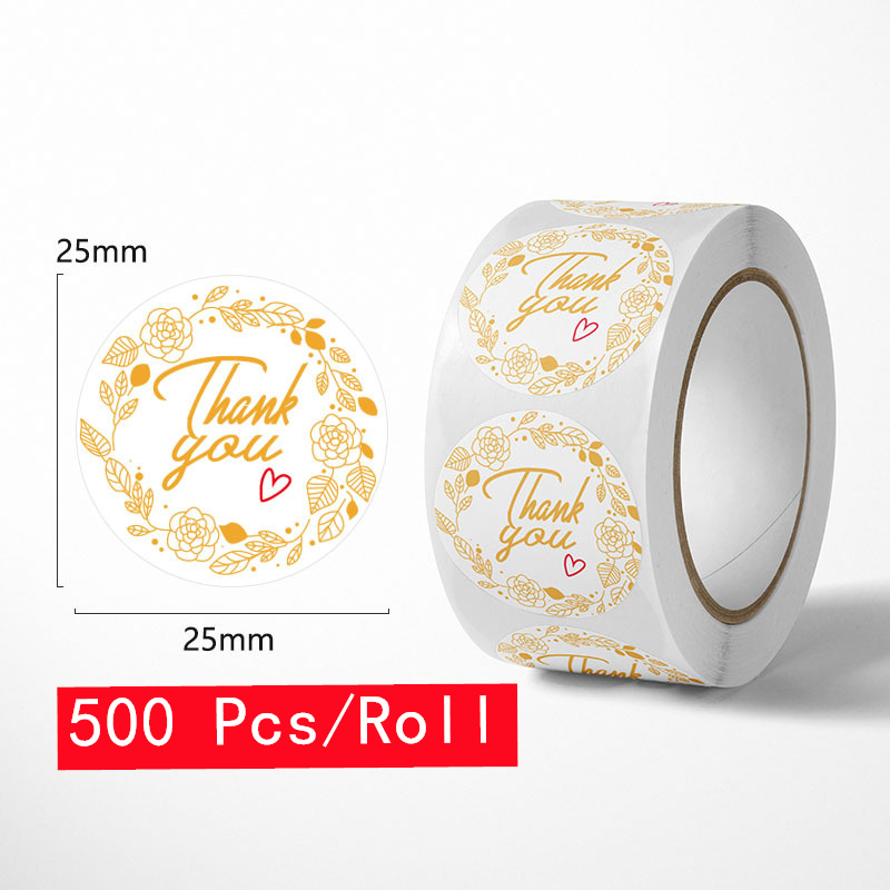 Gold Thank You Stickers 6 Jpg