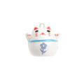 Wholesale White Lucky Cat Key Chains with Jingle Bells1
