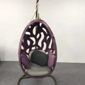 Factory Wholesale Modern Style Egg Swinging Chair - Fiberglass Hanging Basket Chair with Stand1