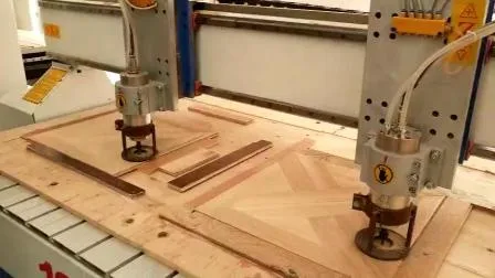 Piso de ingeniería de parquet de madera de roble y nogal 1