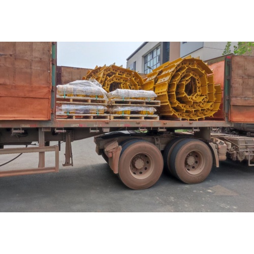 excavator spare parts and loader spare parts loaded in container shipping
