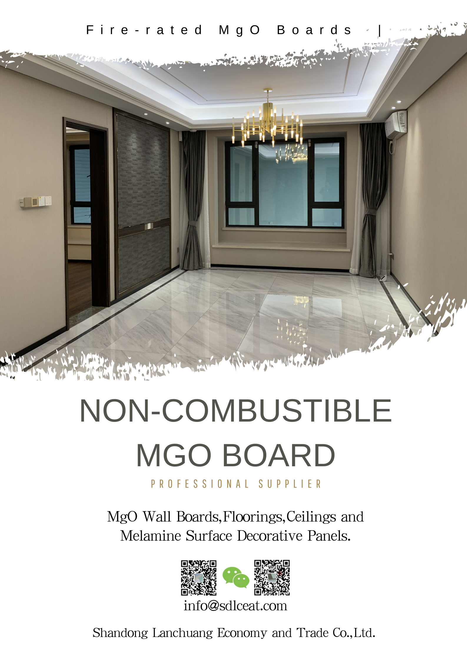 Incombustible MgO Ceiling Board