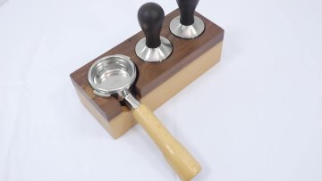 Manual Wood Coffee Tamper Holder Mat Stand Barista Espresso Tampering Latte Art Base Rack Home Office Coffee Accessories1