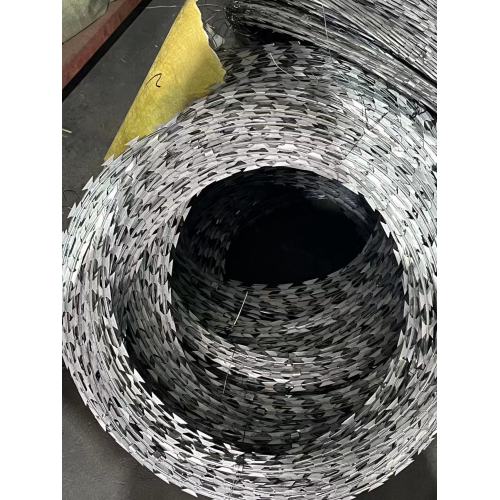 Production process of razor barbed wire