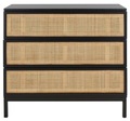 Factory Wholesale Door côté conceptions modernes naturelles rangement en bois massif rattan cuisine armoire de salon1