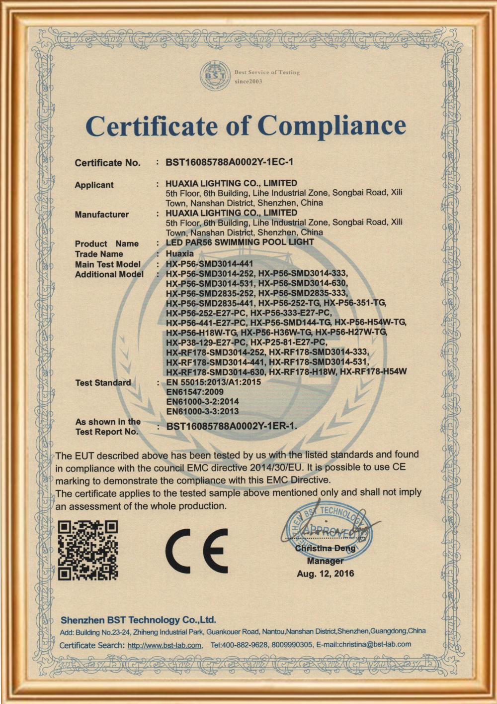 Certificate of Compliance